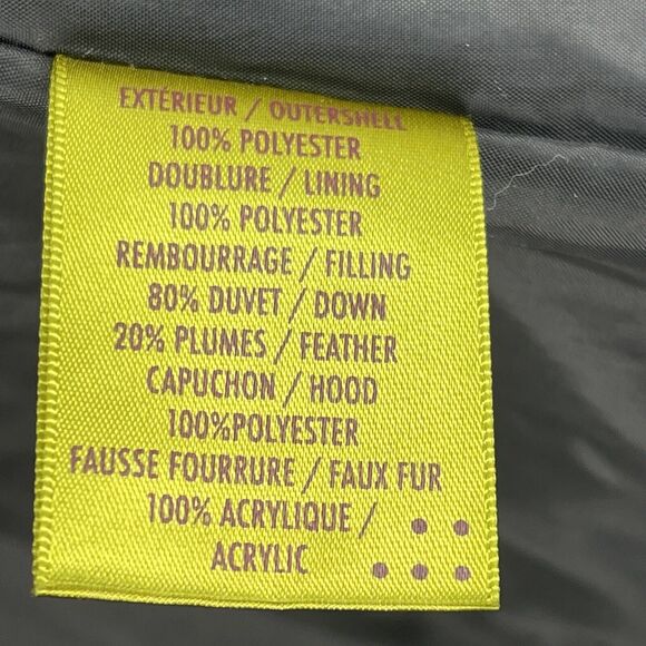 Soia & Kyo Down Parka Faux Fox Fur Trim Coat Full Zip Black Winter Snow Small - Picture 8 of 9